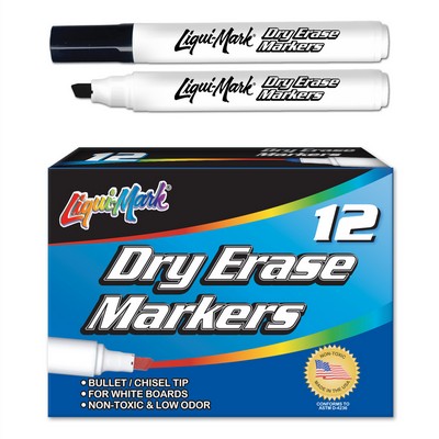 Liqui-Mark® Chisel Tip Dry Erase Markers (Black)