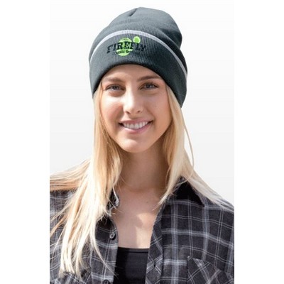 Edge Stripe Knit Beanie