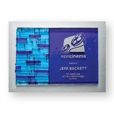 Aggregate Plaque - Blue/Aluminum 9"x12"