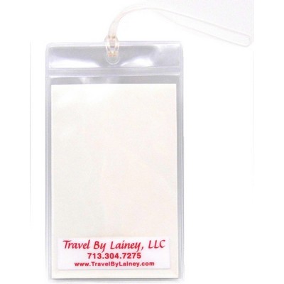 Blank Cruise Luggage ID Tag W/ Plastic Loop