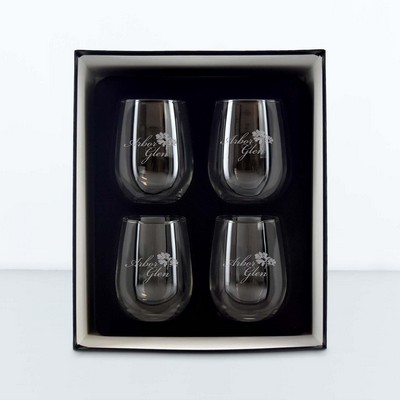 16 oz Stemless Wine Glass Set