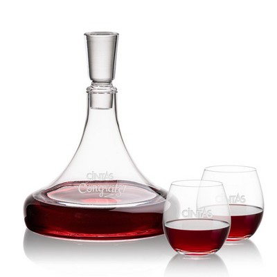 Ashby Decanter & 2 Redmond Stemless Wine