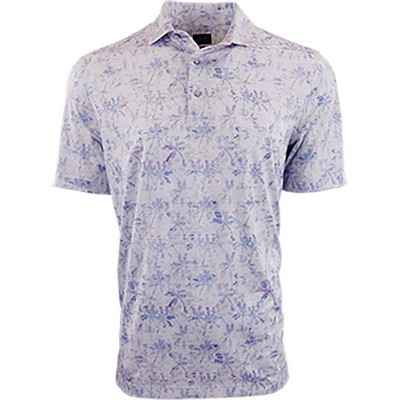 Greg Norman Crosshatch Palm ML75 Stretch Polo