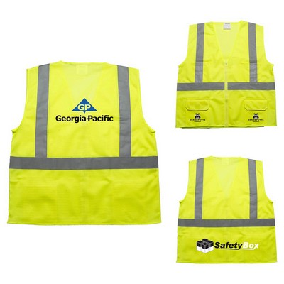 Ansi 2 Safety Vest W/ Pockets (Factory Direct - 10-12 Weeks Ocean)