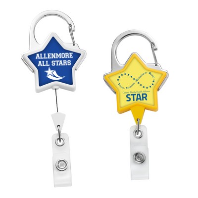 JUMBO Star Carabiner Retractable Badge Reel