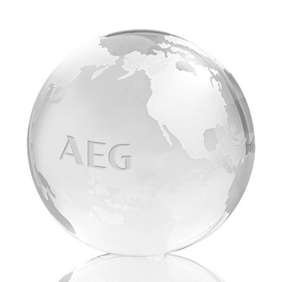 Globe Paperweight - Optical 6" Diam