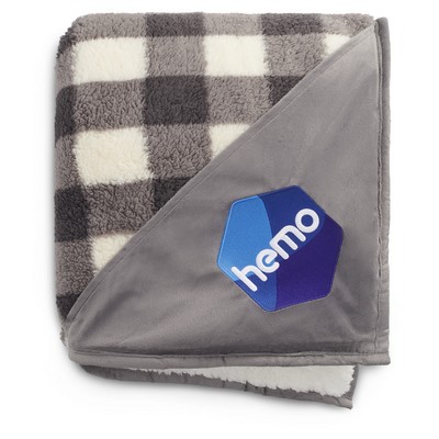 Field & Co.® Double Sided Plaid Sherpa Blanket