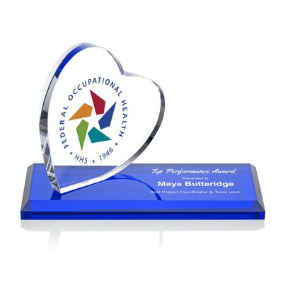 VividPrint™ Award - Northam Heart/Blue 3"x7"