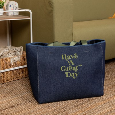 Large Denim Neoprene All Day Tote