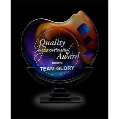 12" Multi-Colored Art Glass Award