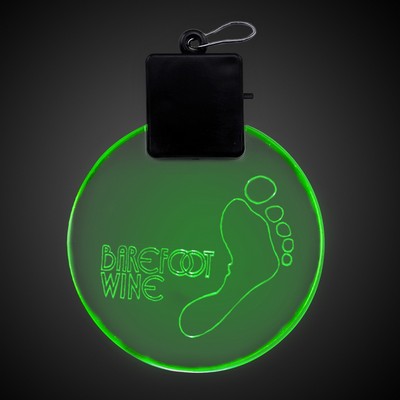 2 1/2"Laser Engraved Jade Light-Up Medallion