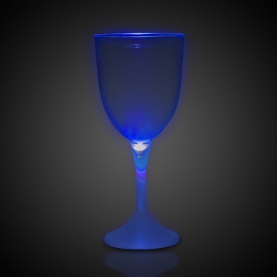 10 Oz. Laser Engraved Light-Up Wine Glass w/White Base