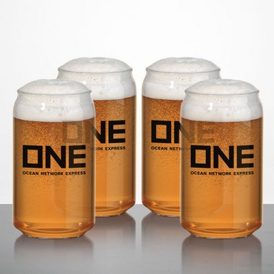 Poolside Acrylic Can Beer Glass - 16oz Clear (Set of 4)