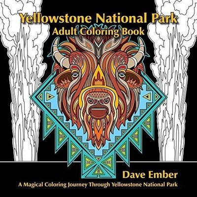 Yellowstone National Park Adult Coloring Book