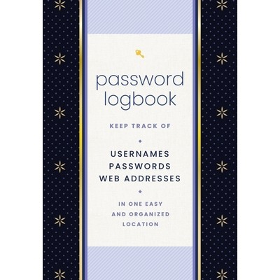 Password Logbook (Black & Gold) (Keep Track of Usernames, Passwords, Web Ad