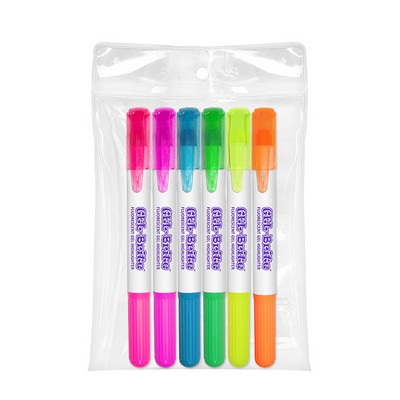 Gel-Brite™ Gel Highlighters 6 Pack in Plastic Pouch