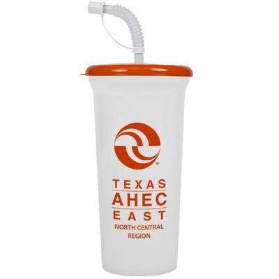 32 Oz. Sports Super Sipper Cup w/Straw Lid