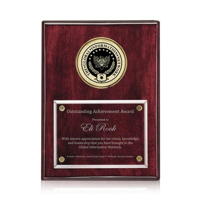 Jansenn Plaque - Rosewood/Gold 7"x9"