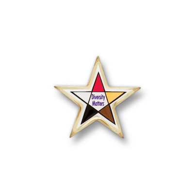 Star Printed Stock Lapel Pin