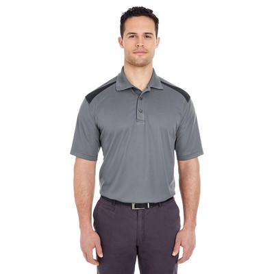 ULTRACLUB Adult Cool & Dry Two-Tone Mesh Piqué Polo