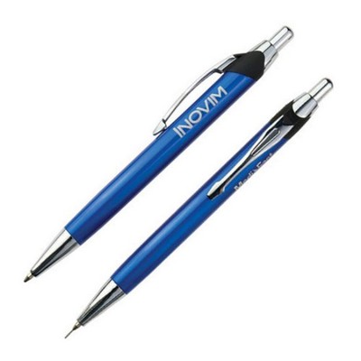 City Ballpoint & Pencil Set - Blue