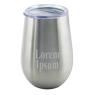 12 Oz. Apollo™ Stainless Steel Stemless Wine Glass w/Tritan® Lid