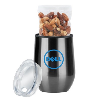 Promo Revolution - 12 Oz. Stemless Wine Tumbler w/Mixed Nuts