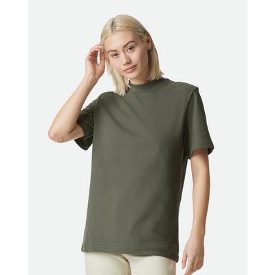 American Apparel Pique Mockneck Tee