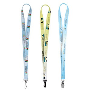 "OWEN RECYCLED" 3/4" Import Air Ship Recycled RPET Full Color Sublimation Lanyard