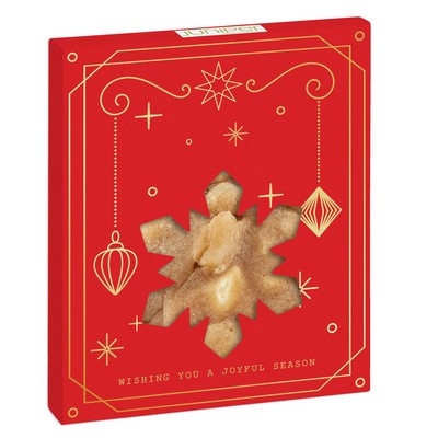 Holiday Snowflake Window Box with Gourmet Cookie - White Chocolate Macadamia