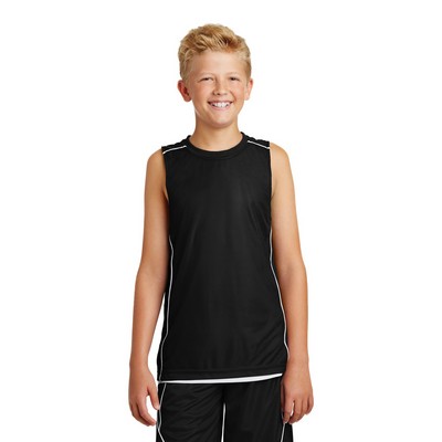 Sport-Tek® Youth PosiCharge® Mesh Reversible Sleeveless Tee