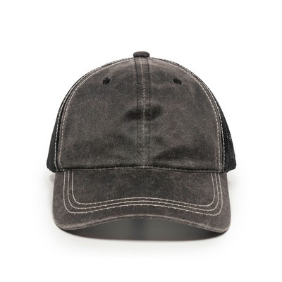 Weathered Cotton Cap w/Mesh Back