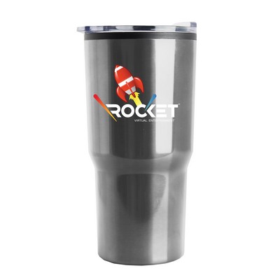 The Carova - 18 Oz. Stainless Steel Auto Tumbler - Full Color Imprint