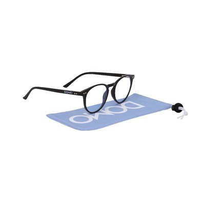 Quinn Blue Blocker Glasses W/ Dye-Sub Microfiber Pouch