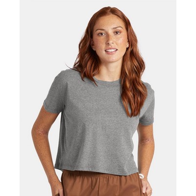 Alternative® Women's Cotton Jersey CVC Go-To Headliner Crop Tee