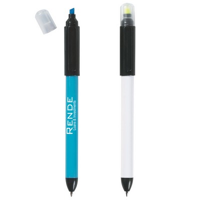 Twin-write Pen With Highlighter