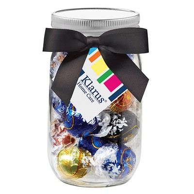 Glass Mason Jar - Lindt® Truffles (16 Oz.)