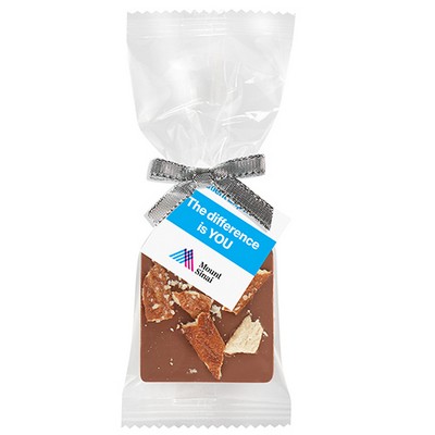 Bite Size Belgian Chocolate Square Gift Bag - Salted Pretzels