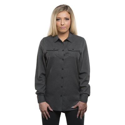 Burnside Ladies' Solid Flannel Shirt