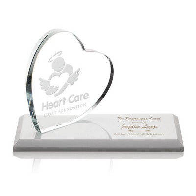 Northam Heart Award - Starfire/White 3"x7"