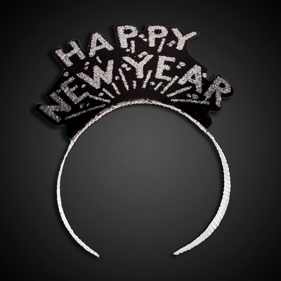 Happy New Year Black & Silver Tiara