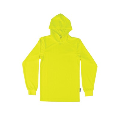 Xtreme Hi-Viz Mesh Long Sleeve Hoodie T-Shirt