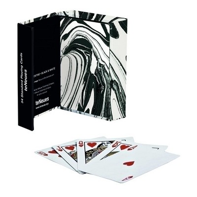 teNeues - Playing Cards: Black and White Marble, Gift Box with Magnetic Clo