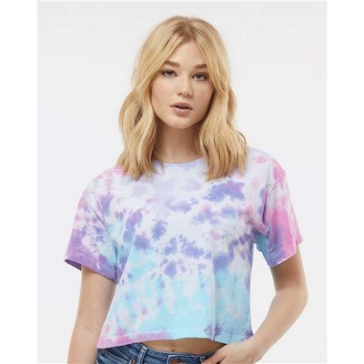 Colortone Women's Tie-Dyed Crop T-Shirt