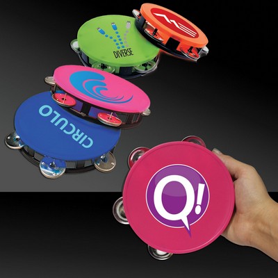 Plastic Pad Printed Neon Tambourine