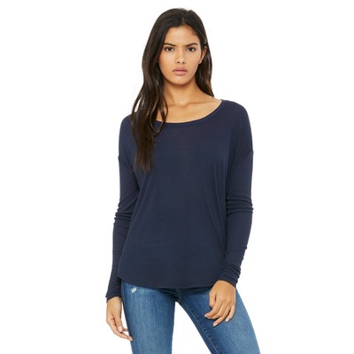 BELLA+CANVAS Ladies' Flowy Long-Sleeve T-Shirt with 2x1 Sleeves