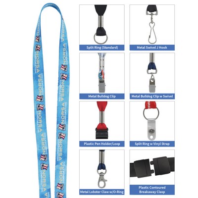 1/2" 'Fine Print' Lanyard