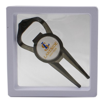 Geo Divot Tool/Bottle Opener in Levit8 Window Box