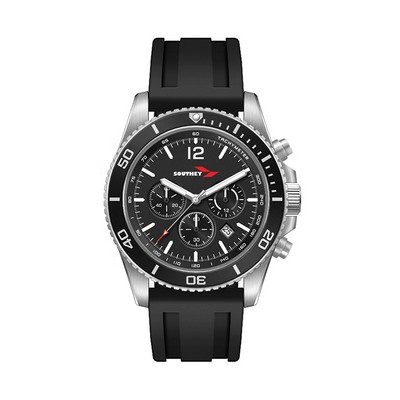 Wc5842 42.5 Steel Matte Silver Case, Chronograph Mvmt, Black Dial, Dte Display, Bk Rotating Bezel, S