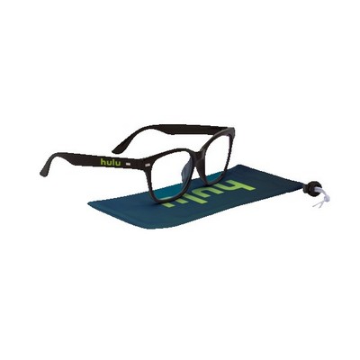 Finley Blue Blocker Glasses w/Dye-Sub Microfiber Pouch